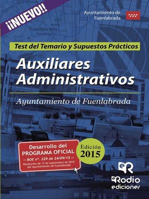 cover image of Auxiliares Administrativos del Ayuntamiento de Fuenlabrada. Test del Temario y Supuestos Prácticos